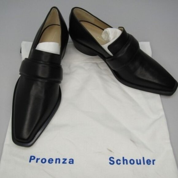 Proenza Schouler Bronco Loafers w/ Heel Strap – Black Leather – Women’s 8 - Picture 1 of 1